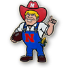 Nebraska Cornhuskers Herbie Huskers Wood Sign
