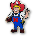 Nebraska Cornhuskers Herbie Huskers Wood Sign