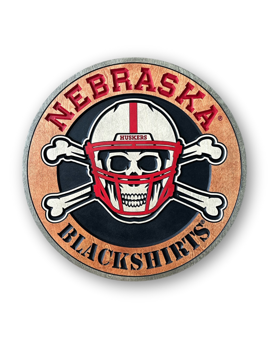 Nebraska Blackshirts Wood Sign